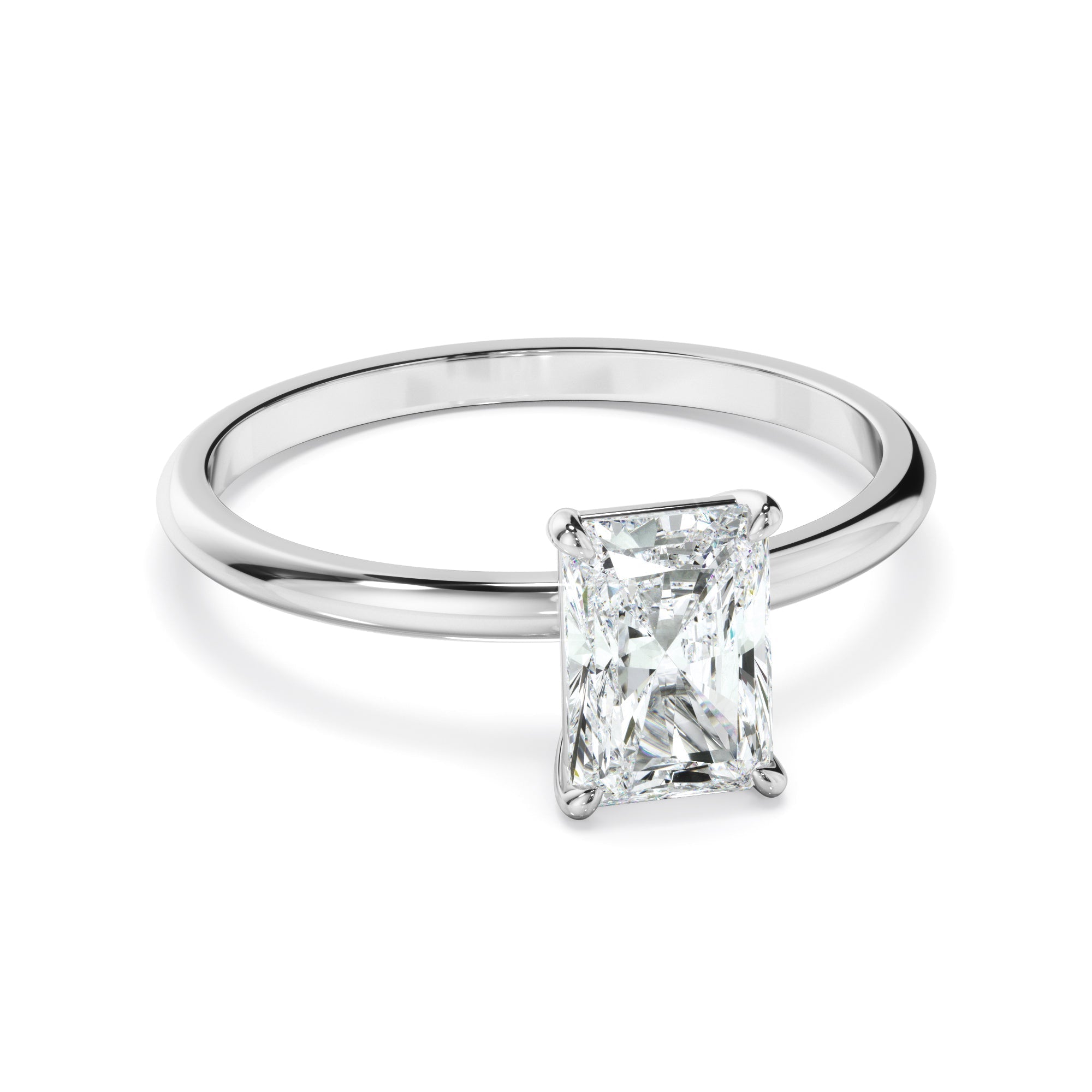 Radiant Cut Diamond Solitaire Engagement Ring