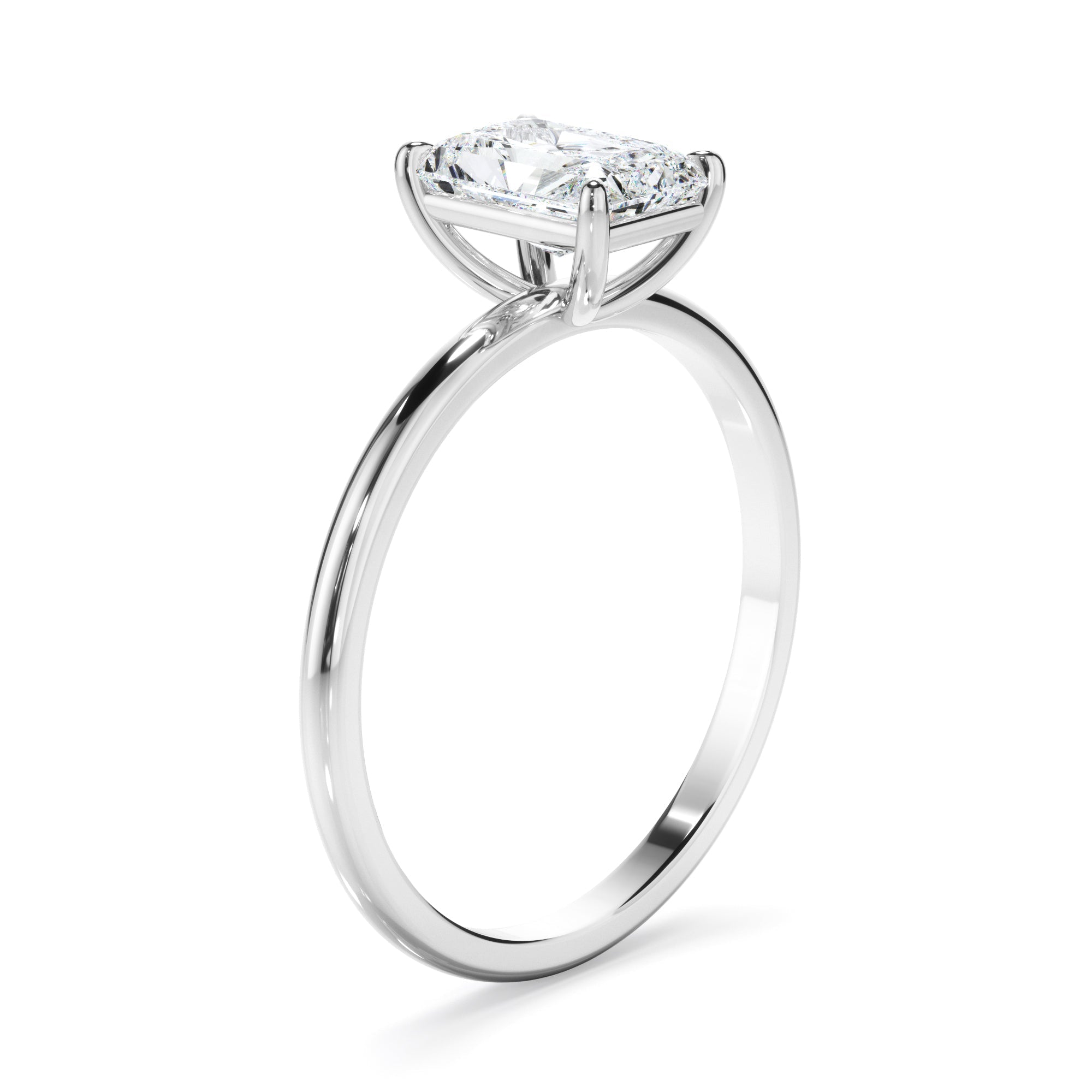 Radiant Cut Diamond Solitaire Engagement Ring