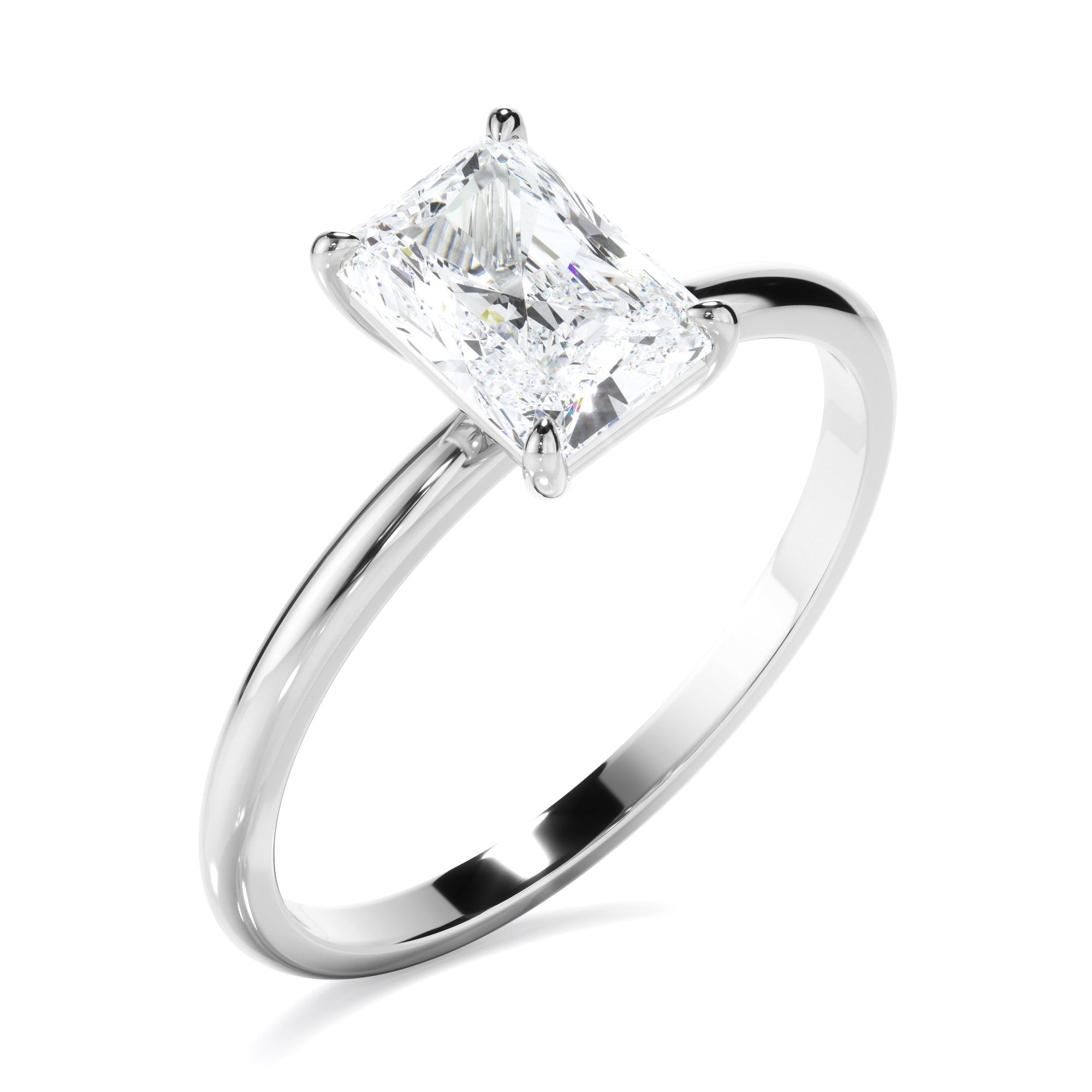 Radiant Cut Diamond Solitaire Engagement Ring