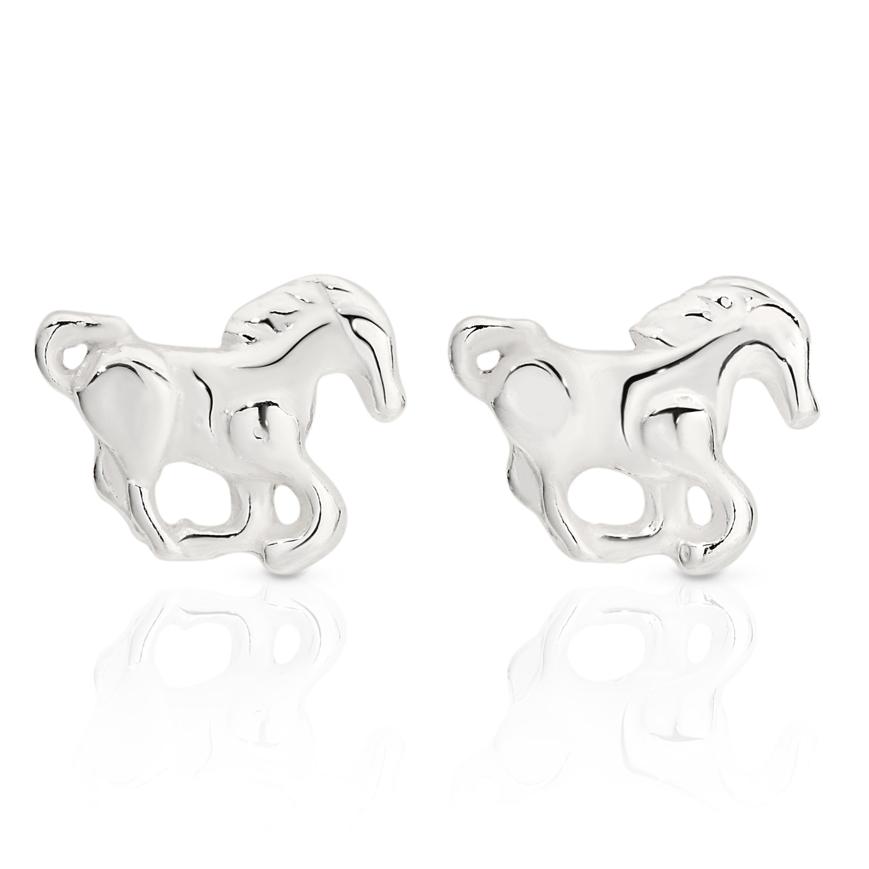 Silver horse studs