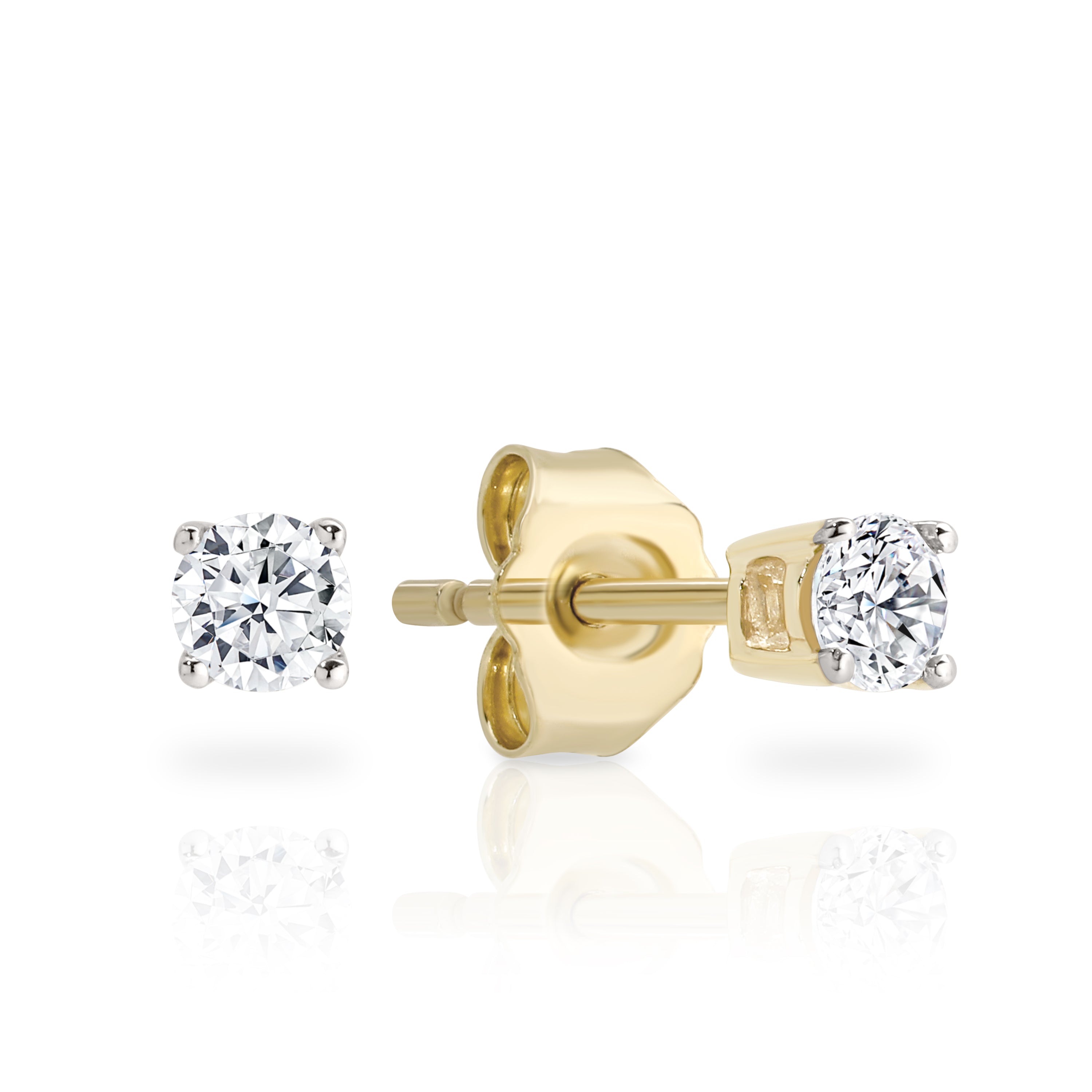 9ct gold 0.25ct diamond studs