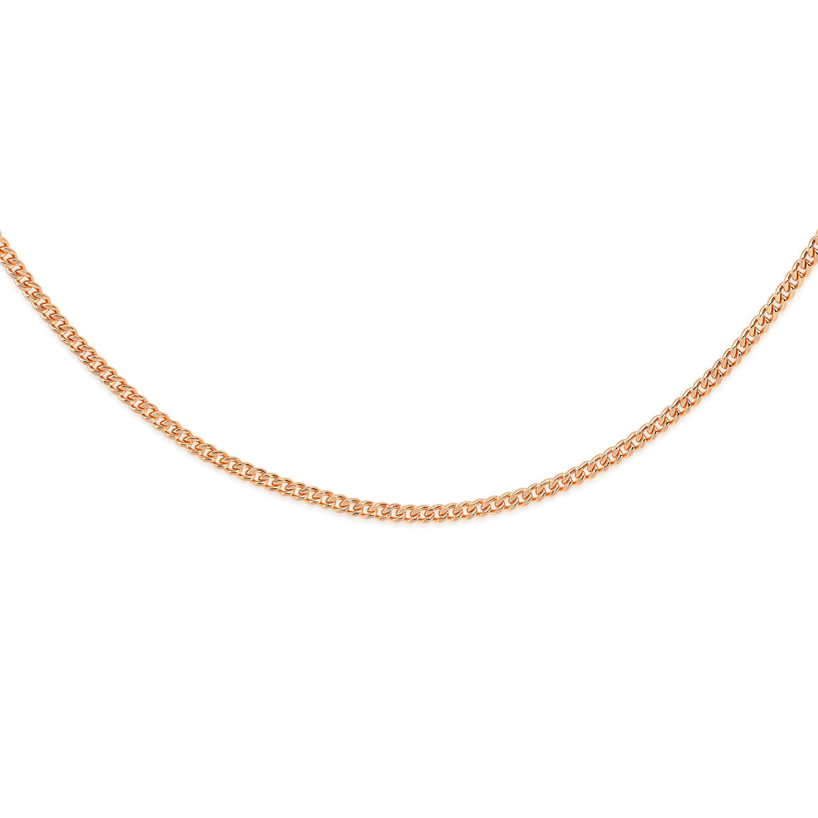 9ct rose gold curb chain