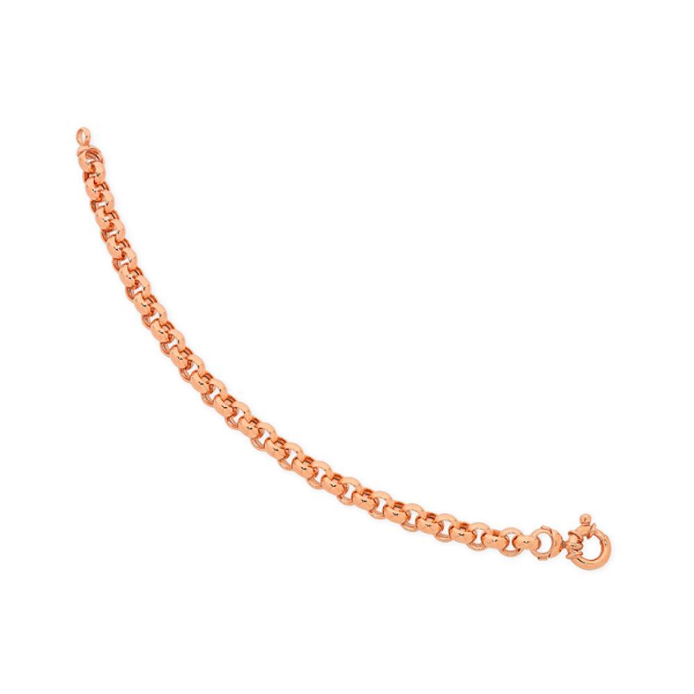 9Ct Rose Gold Silver Filled Belcher Bracelet