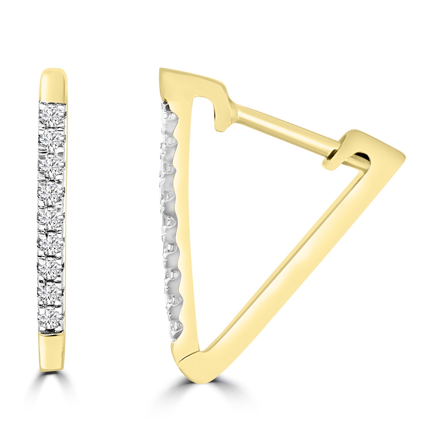 0.10ct HI I1 Diamond Earrings in 9ct Yellow Gold