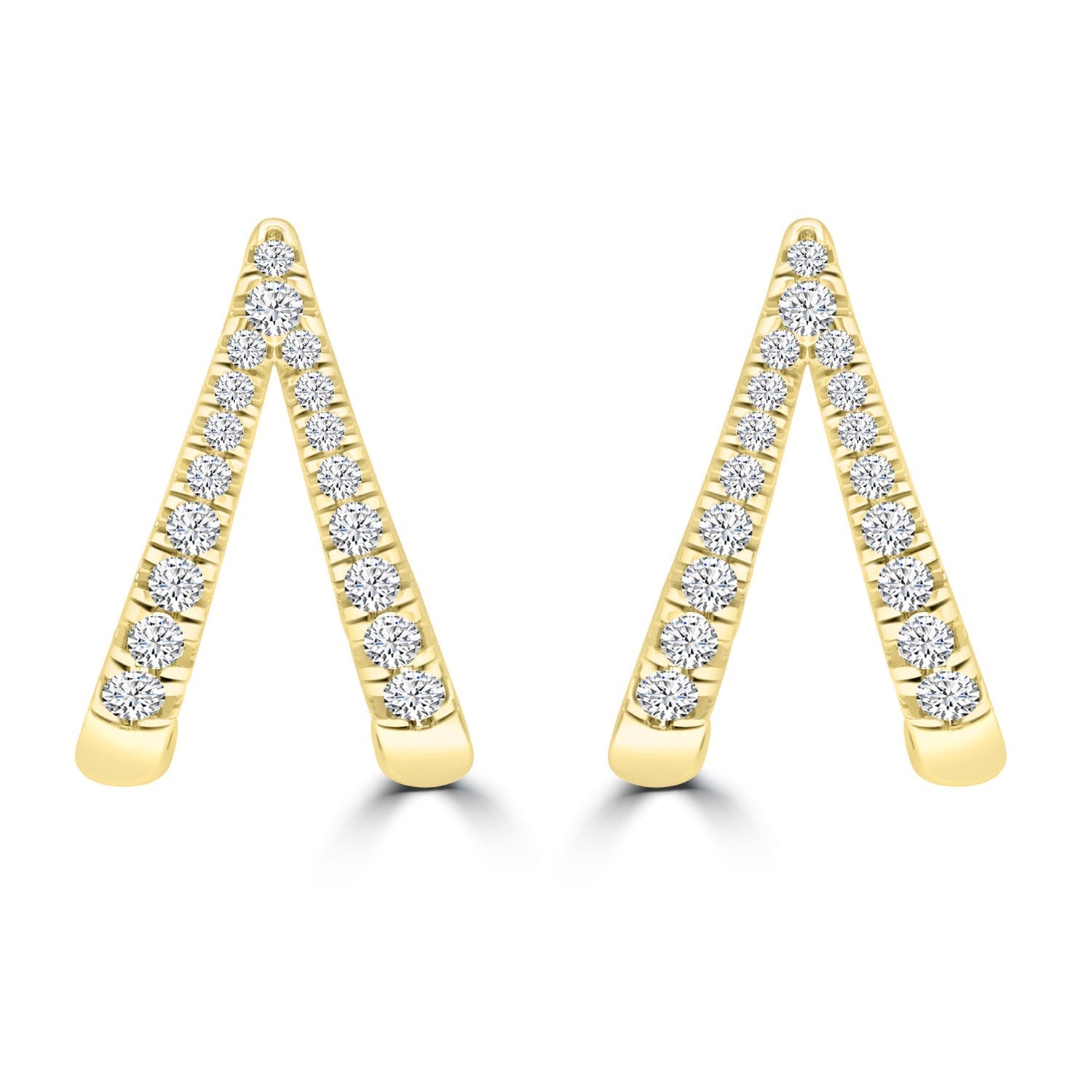 0.20ct HI I1 Diamond Earrings in 9ct Yellow Gold