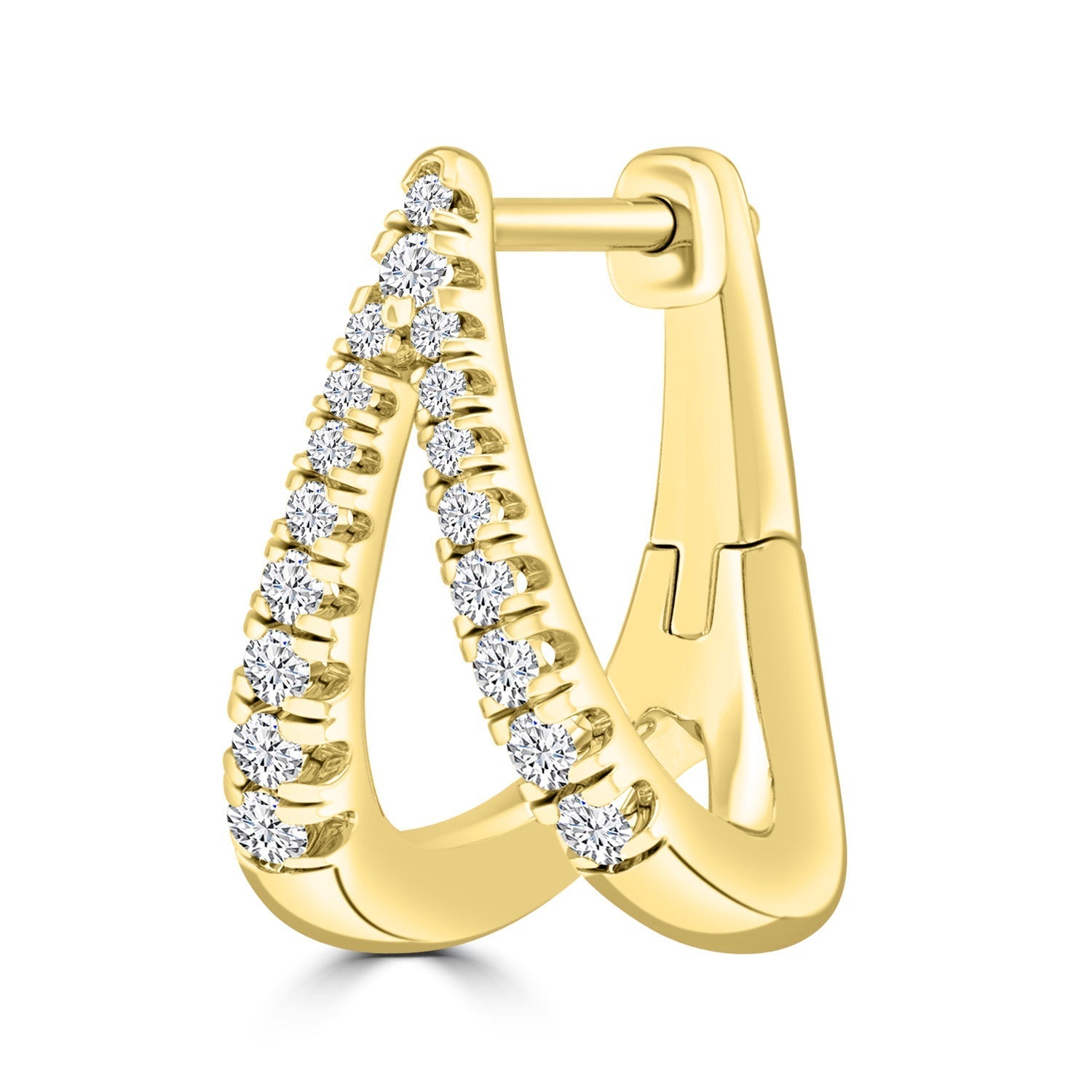 0.20ct HI I1 Diamond Earrings in 9ct Yellow Gold