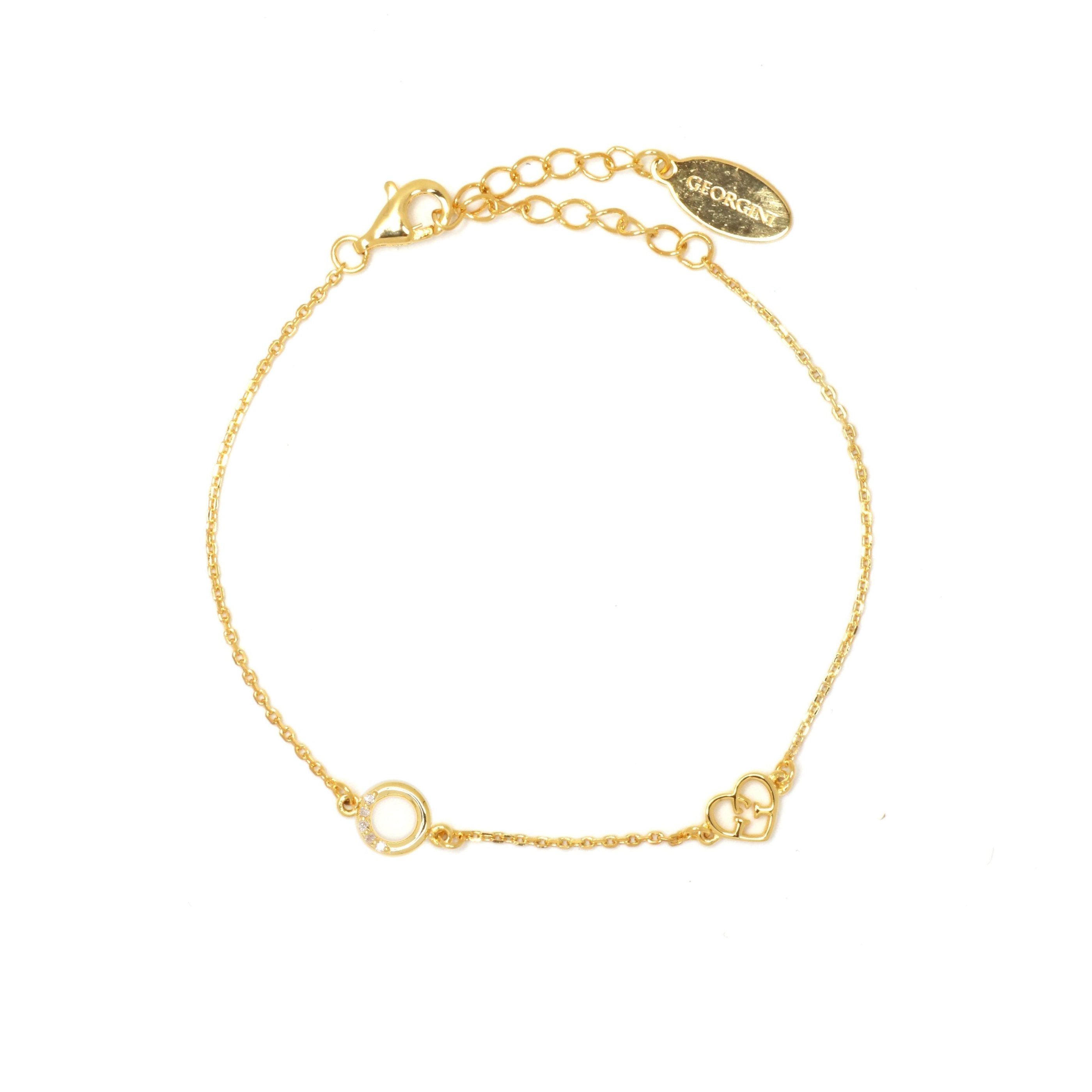 Diamonds by Georgini Five Natural Diamond Circle Bracelet Gold