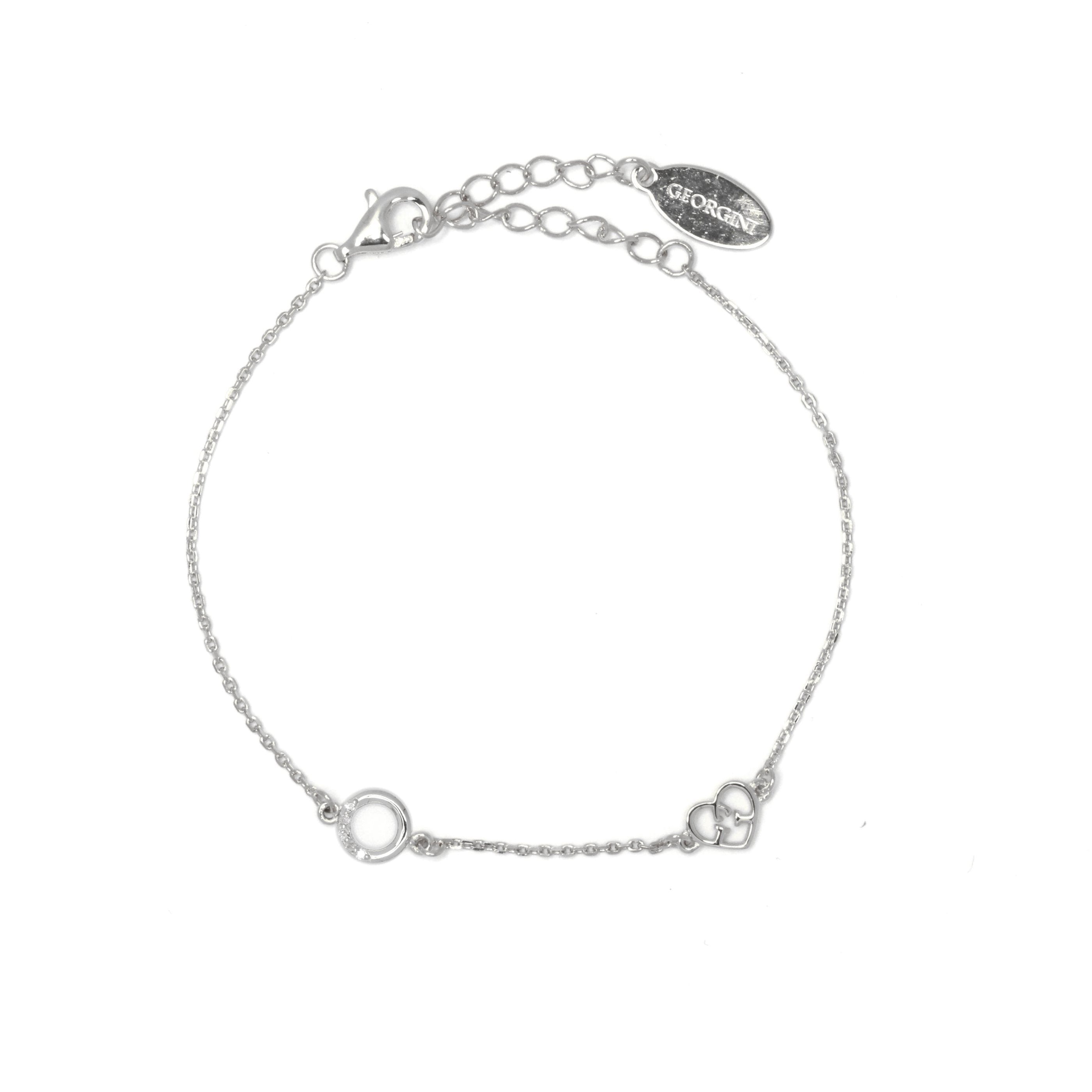 Diamonds by Georgini Five Natural Diamond Circle Bracelet Silver