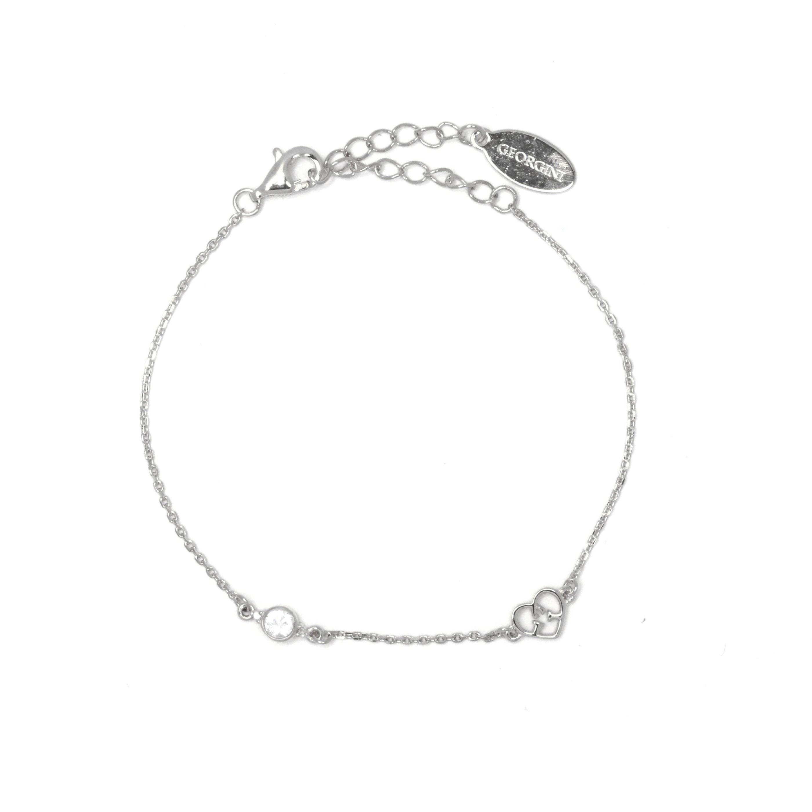 Diamonds by Georgini Natural Topaz and Two Natural Diamond April Bracelet Silver