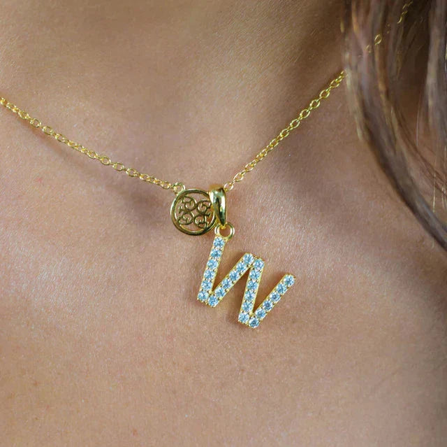 Georgini Luxury Letters W Initial Pendant Gold