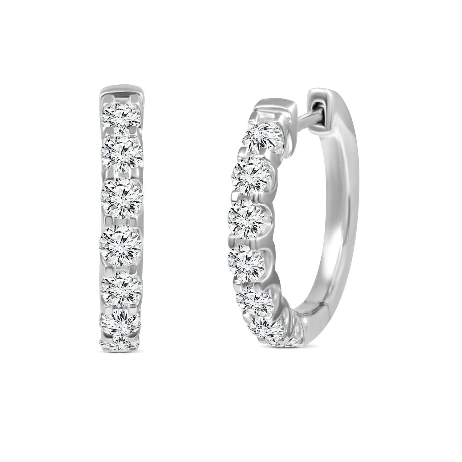 1.50ct Lab Grown Diamond Hoop Earrings in 18ct White Gold