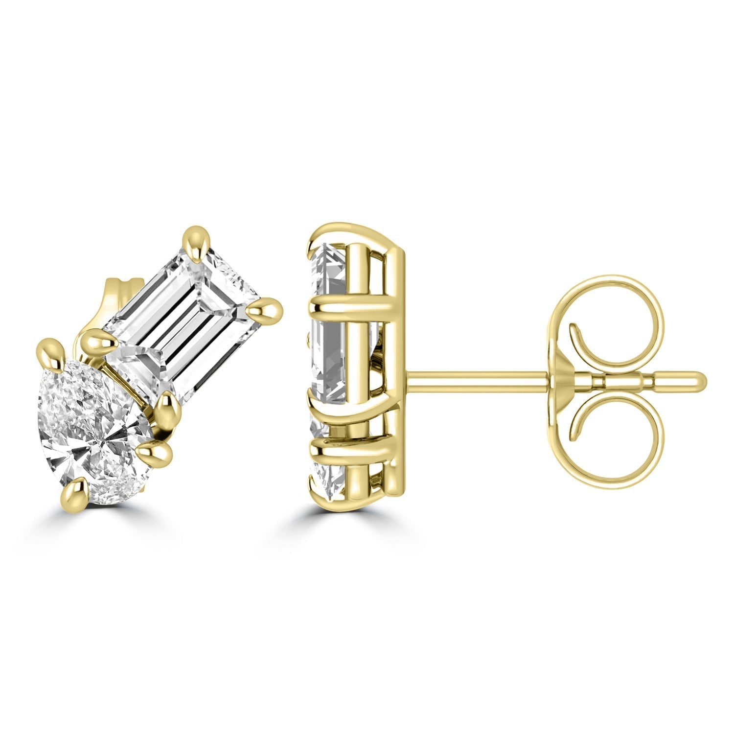 2.40ct Lab Grown Diamond Earrings in 18ct Yellow Gold