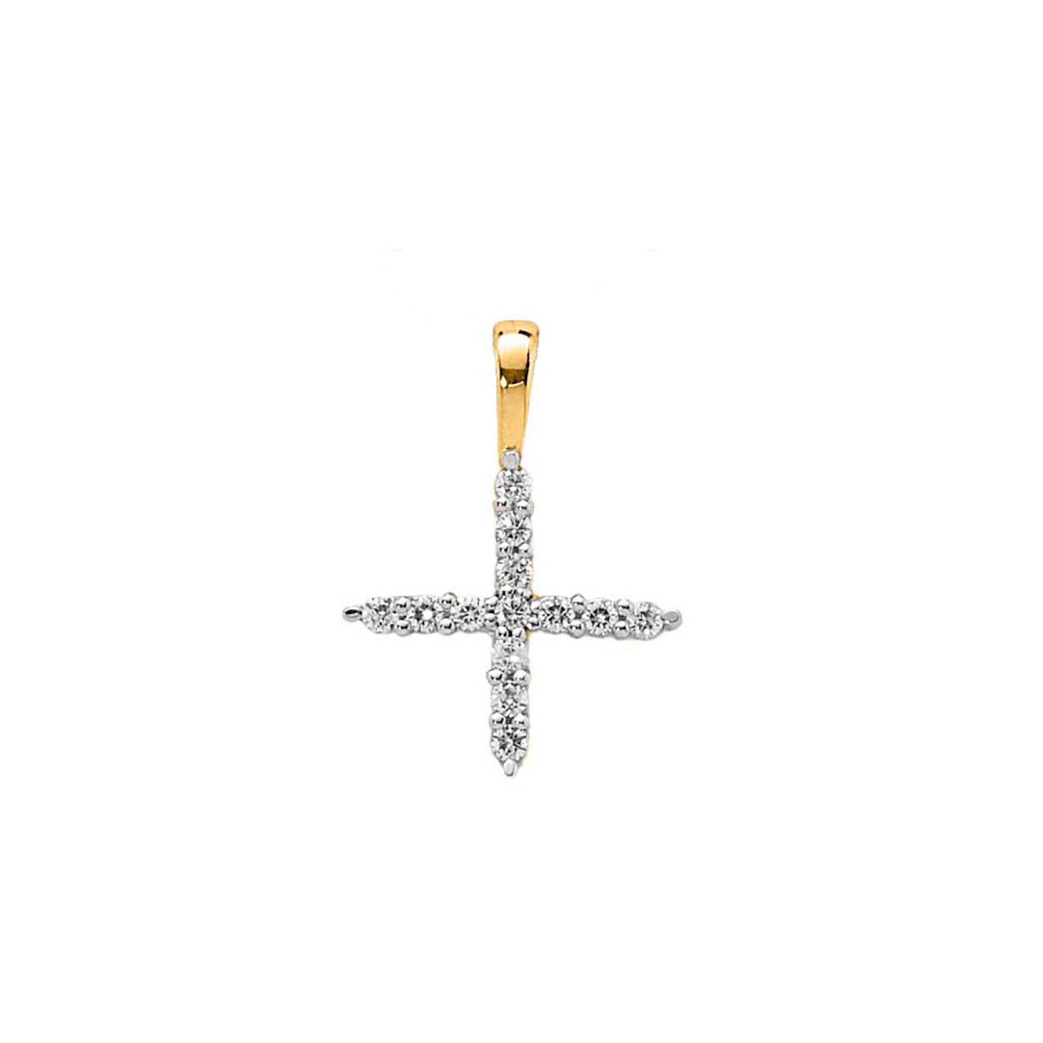 0.14ct Lab Grown Diamond Initial X Pendant in 9ct Yellow Gold