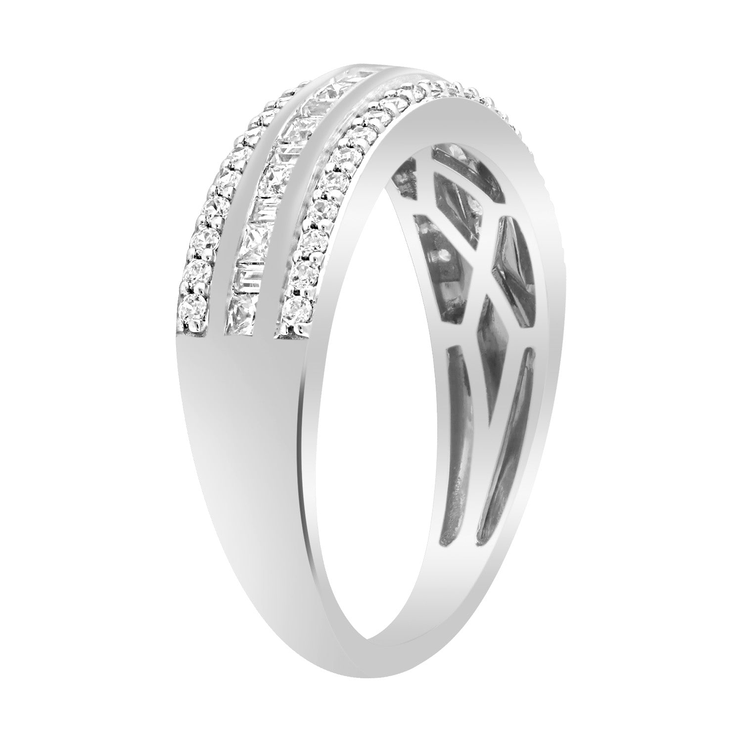 Diamond Ring with 0.62ct Diamonds in 9ct White Gold